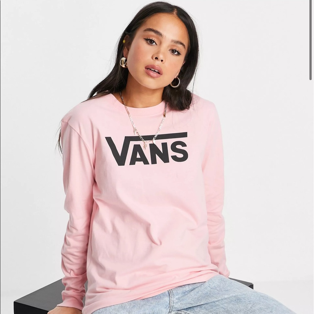 Vans Flying V Classic long sleeve t-shirt in pink